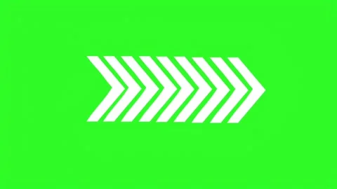 White Chevron Arrow on Green Screen Stock Footage 314911755