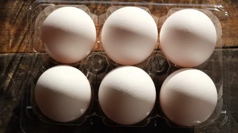 White chicken egg Stock Footage 100796427