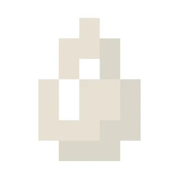 White chicken egg pixel art vector icon, cartoon pixelated cooking ingredient Stock Illustration