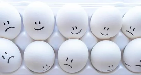 White chicken eggs close-up Foto stock