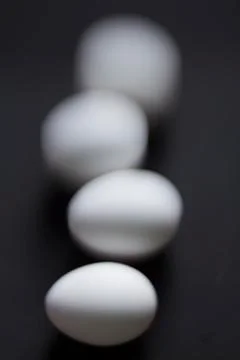 White chicken eggs Stock Photos