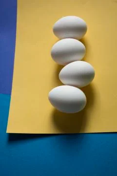 White chicken eggs Stock Photos