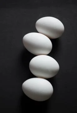 White chicken eggs Stock Photos