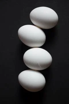 White chicken eggs Stock Photos