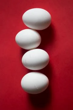 White chicken eggs Stock Photos