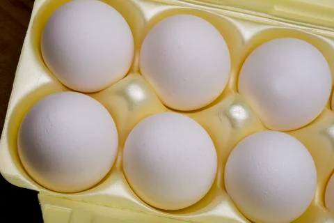 White chicken eggs Фото