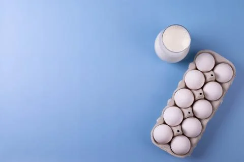 White chicken eggs Stock Photos