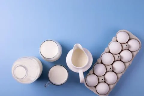 White chicken eggs Stock Photos