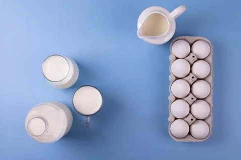 White chicken eggs Stock Photos