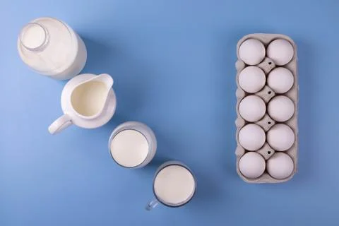 White chicken eggs Stock Photos