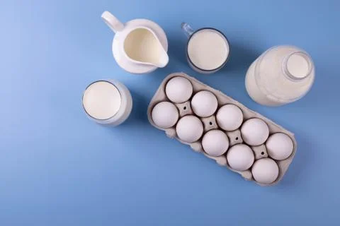 White chicken eggs Stock Photos
