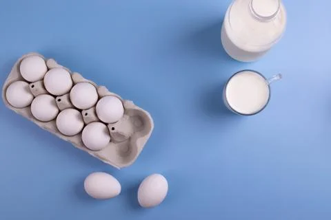 White chicken eggs Stock Photos