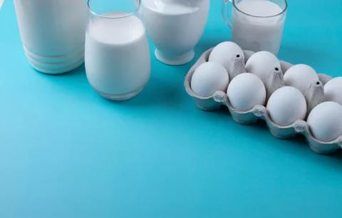 White chicken eggs Stock Photos