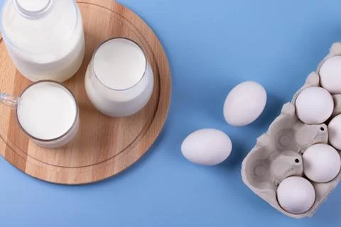 White chicken eggs Stock Photos
