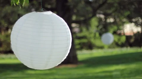 White Chinese Lanterns Stock Footage 45934320
