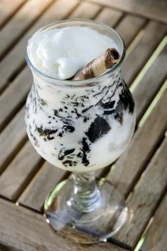 White Choco Mocktail drink Foto stock