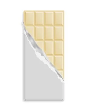 White chocolate bar in a blank wrapper イラスト素材