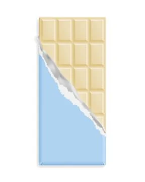 White chocolate bar in a blue wrapper イラスト素材