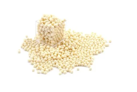 White chocolate beans Stock Photos