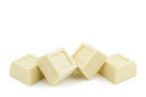 White chocolate blocks Stock Photos