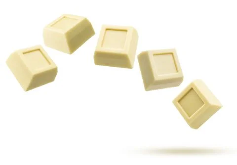 White chocolate blocks Stock Photos