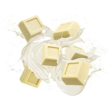 White chocolate blocks Stock Photos