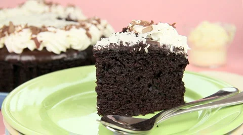 White Chocolate On Cake Stock Footage 5388084