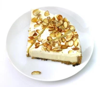 White chocolate cheesecake Stock Photos