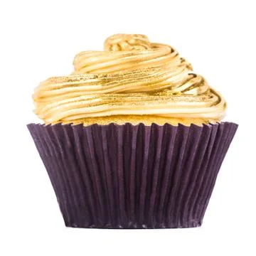 White chocolate cupcake Stock Photos