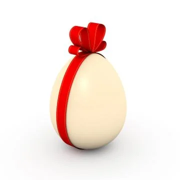 White chocolate easter egg Stock Illustration