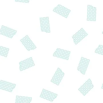 White chocolate glyph seamless pattern Stock Illustration