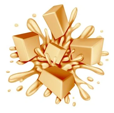 White Chocolate Splash 库存插图