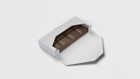 White chocolate tablet gift box Stock Illustration