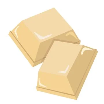 White Chocolate two piece flat design 스톡 일러스트