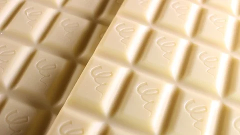 White chocolates chcolate bars bar food closeup texture pattern seamless looping Stock Footage 102743235