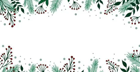 White Christmas background, festive web template - Vector Stock Illustration