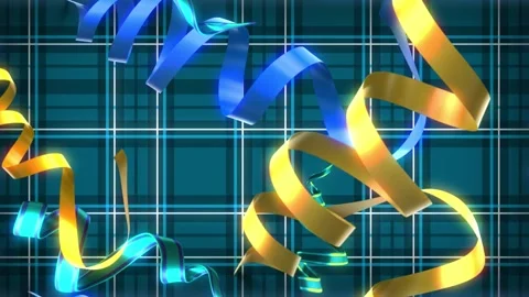 White Christmas background with ribbons Stock Footage 144653147