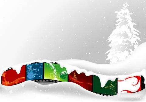 White Christmas Card Stock Illustration
