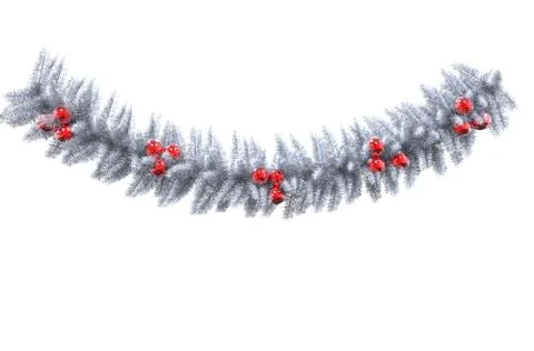White Christmas Decorations Stock Illustration