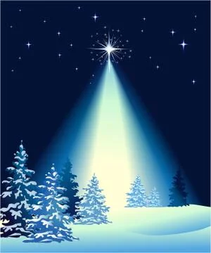 White Christmas forest Illustrazione stock