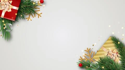White Christmas Greeting Background. Vector Illustration Stock Illustration