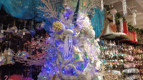 White Christmas tree 스톡 동영상 242104641