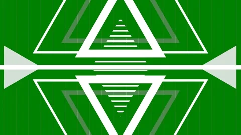 White christmas tree green background triangle middle geometric pattern two Stock Footage 314065189