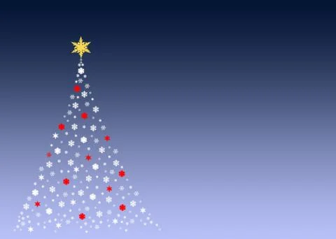 White christmas tree on green Stock Illustration