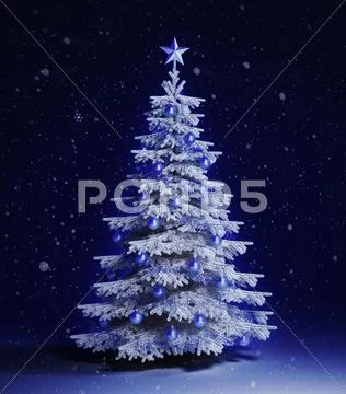 White christmas tree Stock Illustration