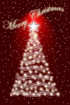 White christmas tree. Stock Illustration