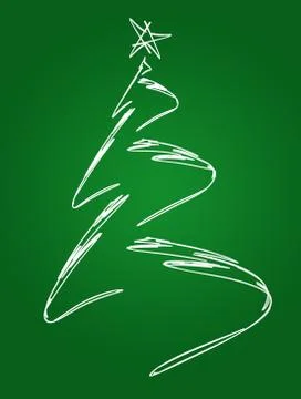 White christmas tree Stock Illustration