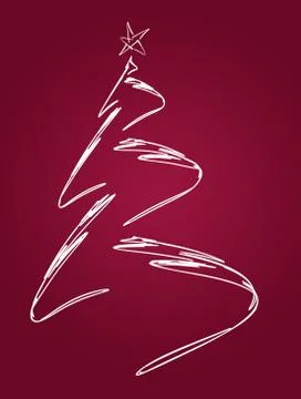 White christmas tree Stock Illustration