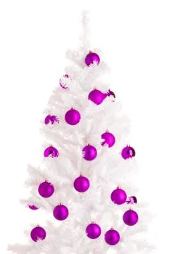 White christmas tree Stockfoto's