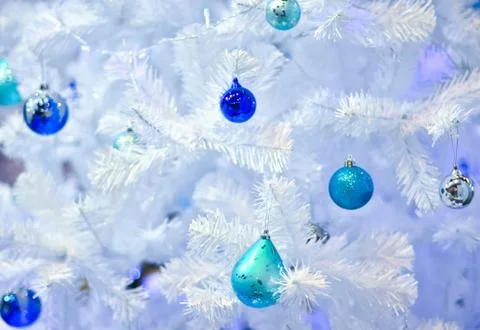 White Christmas tree Stock Photos